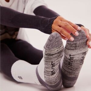 NWT Free People Movement Total Trek Hike Socks Black and White Color